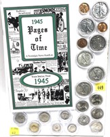 1945 Special Year coin set with silver, all BU,