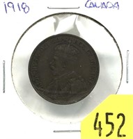 1918 Canadian large cent