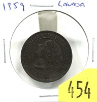 1859 Canadian large cent