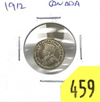 1912 Canadian 5 cent silver