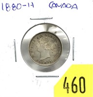 1880-H Canadian dime