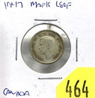 1947 Maple Leaf Canadian dime