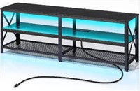 Rolanstar Tv Stand With Led Lights & Power