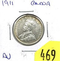 1911 Canadian Godless quarter, AU