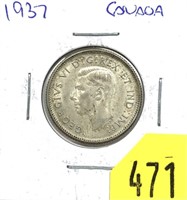 1937 Canadian quarter