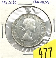 1956 Canadian half dollar