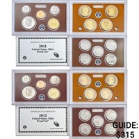 2011-2012 Clad US Proof Sets [28 Coins]