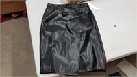 Sz Small " Leather" Skirt