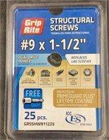 GripRite Structural Screws #9x1-1/2”
