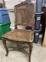 Old French caned chair