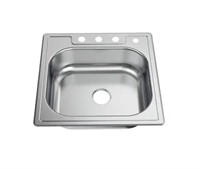 25 in. Drop in Single Bowl Stainless Steel Sink