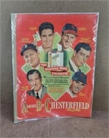 Vtg 1948 Chesterfield Cigarette Baseball Ad