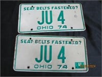 1974 License Plates