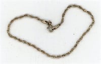 Sterling Chain + Beads Bracelet 7”