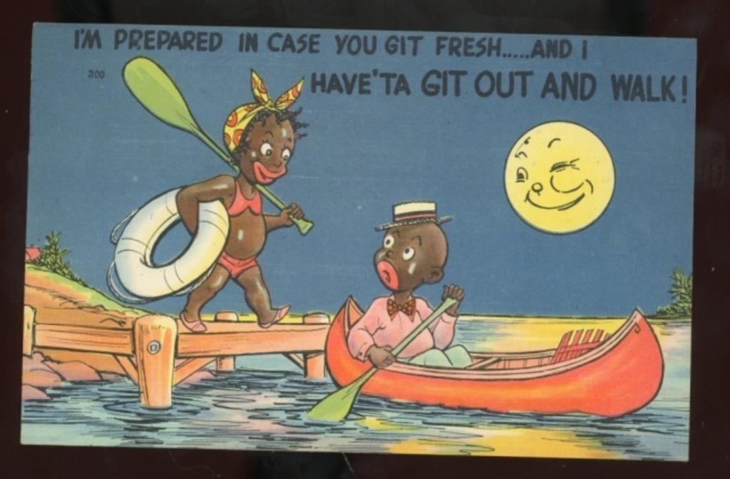 Black Americana Postcard 1947