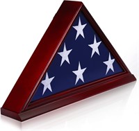 ANLEY Solid Wood Memorial Flag Display Case with B