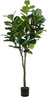 Fiddle Leaf Fig Tree Faux Plant Indoor  6ft Faux F