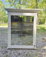 White Wooden Medicine Cabinet w/ Mirror
