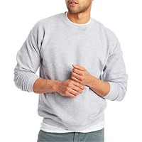 Hanes Men's EcoSmart Sweatshirt, Light Steel, 5XL