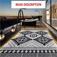 $100  Outdoor Rug Mat with Led Strip Lights for Pa