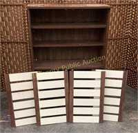 Wooden Cabinet w/Doors 45”H x 30.25”W