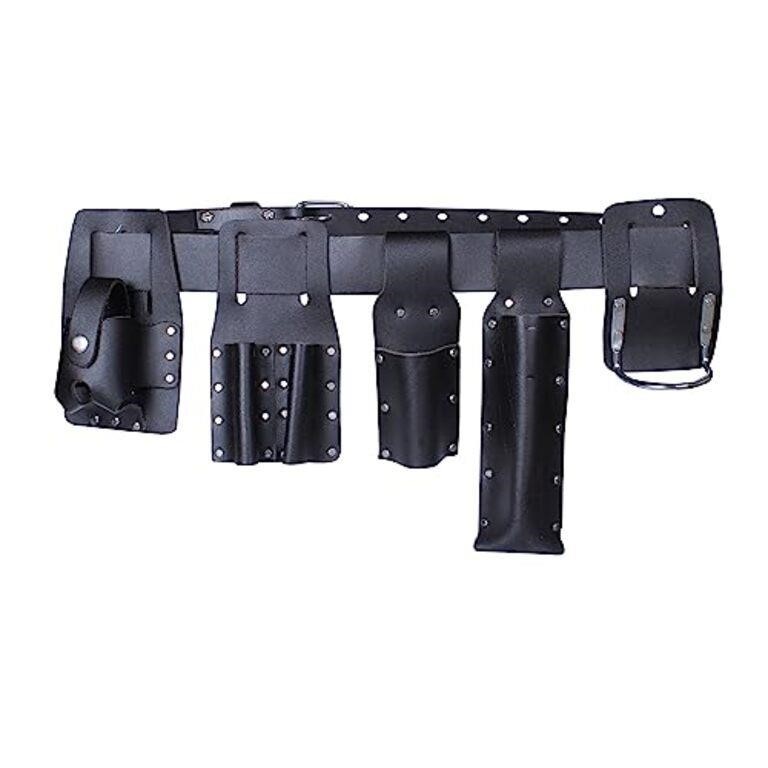 GREYTEN Leather Tool Belt, 6-Tools Pockets Dark
