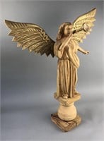 Artist Carved Angel with Stand