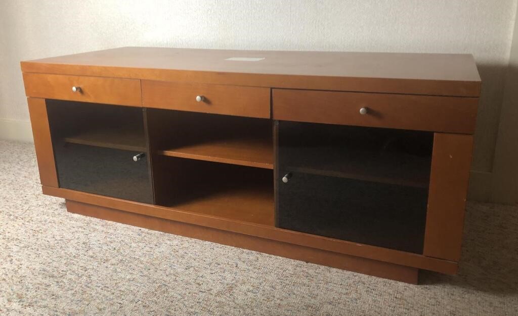 Media TV Cabinet Stand 3 Drawers 2 Doors