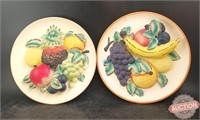 Two Menschik 3-D MCM Fruit Plates
