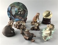 8 Piece Otter Collection Figurines Snow Globe