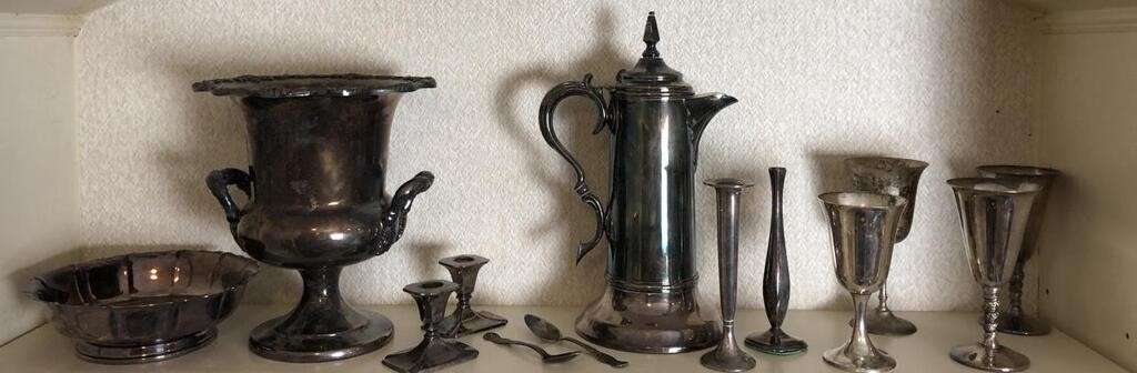 Collection of Silver Plated Serving Decorative Pcs