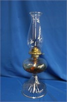 Eagle oil lamp, 18.25"H