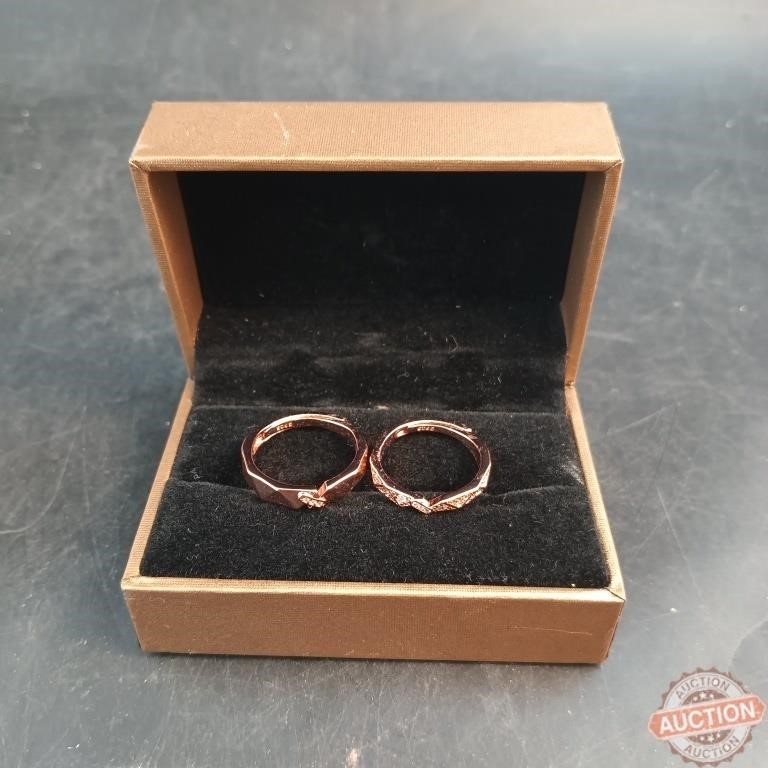 His And Hers Expanding Size Couples Rings