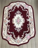 Abussen French Style Wool Rug 4' x 6'.