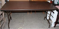 Wooden Top Metal Folding Table