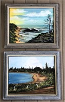 Pair of Framed Original Signed Landscape Paintings