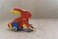 Vintage Wooden Rabbit Pull Toy