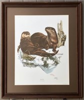 Framed Richard Timm River Otter Print