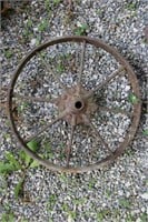 Vintage Cast Iron Wheel Barrel Wheel