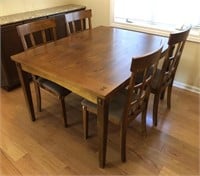 Wood Table with 4 Matching Chairs