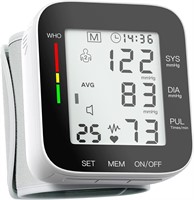 Wrist Blood Pressure Monitor Automatic Large LCD D