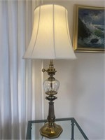 Stiffel Brass and Crystal Table Lamp