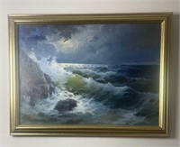 Original Oil on Canvas Seascape Painting