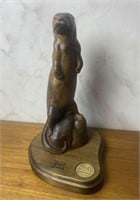 Burl Jones Wooden "River Pirate" Otter Sculpture