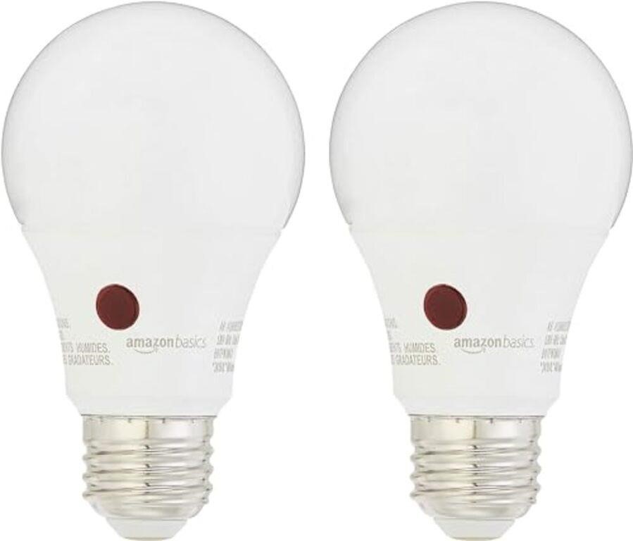 Basics A19 Dusk to Dawn Sensor LED Light Bulb,