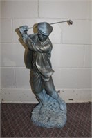 Resin golfer statue, 28"H