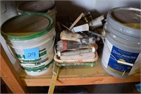 Joint compount, paint supplies, grease gun, etc