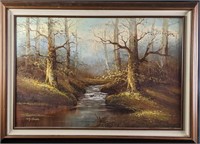 Original Framed Oil On Canvas Roy Hampton Landscap