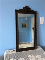 1930s Etched Miirror with Gesso Frame