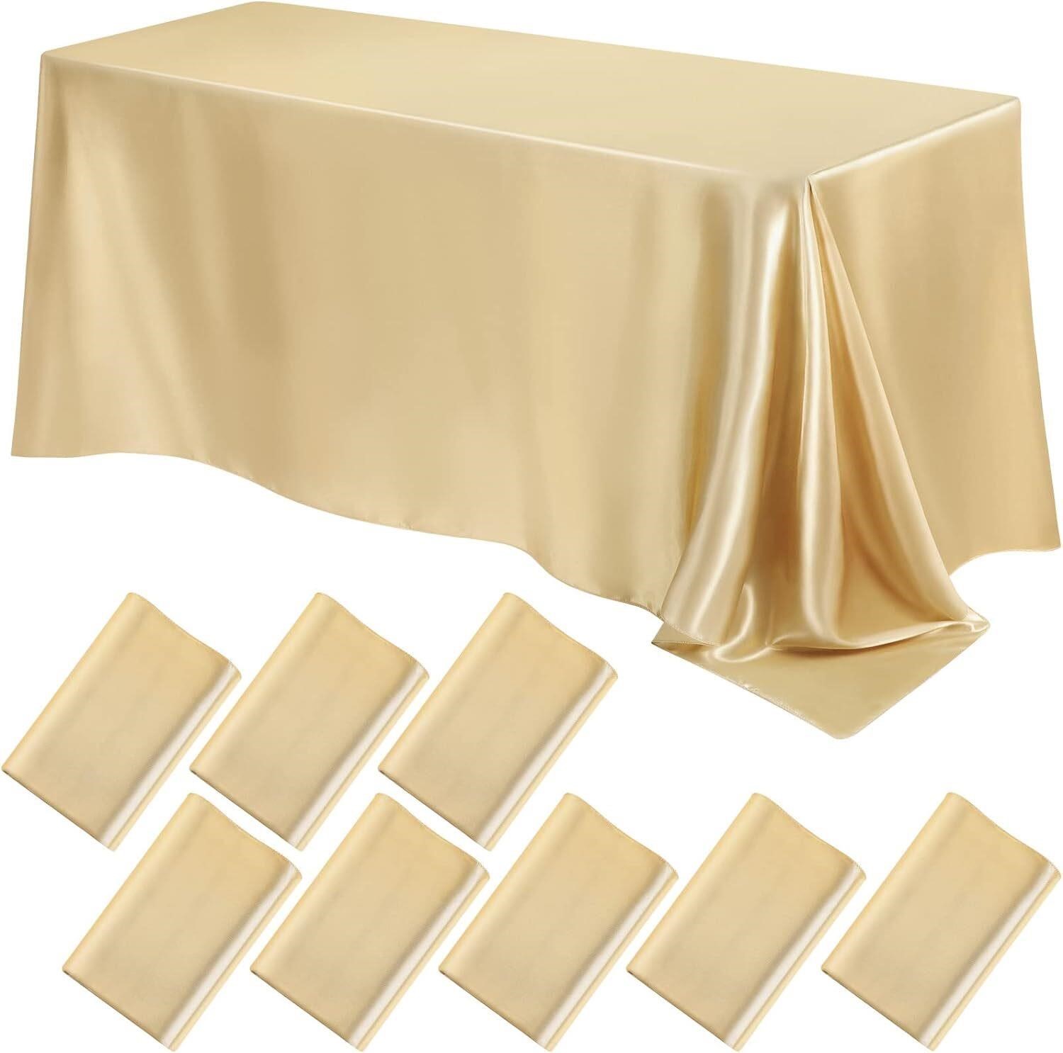 Lounsweer pack of 12 Satin Tablecloth 102 x 58 Inc